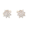 Second Hand 9ct Gold Diamond Cluster Stud Earrings 