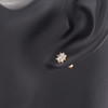 Second Hand 9ct Gold Diamond Cluster Stud Earrings 