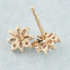 Second Hand 9ct Gold Diamond Cluster Stud Earrings 