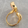 NEW Gold Vermeil Crystalised Rose Quartz Twin Faced Ring 