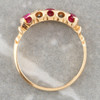 Antique 1917 18ct Gold Ruby & Diamond Half Hoop Ring 