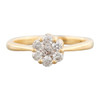 18ct Gold 7 Stone Diamond Flower Cluster Ring