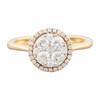 Second Hand 18ct Gold 1 Carat Diamond Halo Cluster Ring