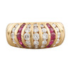 Second Hand 18ct Gold Ruby and Diamond Band Ring