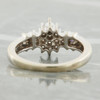 Second Hand 9ct White Gold Diamond Cluster with Diamond Shoulders Ring