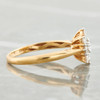 Second Hand 18ct Gold Baguette and Brilliant Cut Diamond Cluster Ring