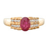 Second Hand 18ct Gold Ruby and Diamond Dress Ring