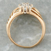 Second Hand 14ct Gold Openwork Diamond Dress Ring - Top View