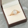 Second Hand 14ct Gold Openwork Diamond Dress Ring - In Box