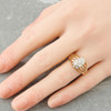 Second Hand 14ct Gold Openwork Diamond Dress Ring - Worn View