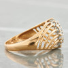 Second Hand 14ct Gold Openwork Diamond Dress Ring - Side View