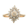 Second Hand 9ct Gold 0.25 Carat Diamond Cluster Ring