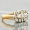 Second Hand 18ct Gold Brilliant and Baguette Cut Diamond Cluster Ring