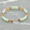 Second Hand 9ct Gold Jade and Chinese Character Bracelet
