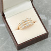 Second Hand 9ct Gold Triple Row Diamond Dress Ring