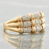 Second Hand 9ct Gold Triple Row Diamond Dress Ring