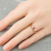 Antique Victorian 18ct Gold Ruby and Diamond 5 Stone Half Hoop Ring