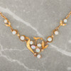 Antique Art Nouveau 9ct Gold Opal Floral Necklace