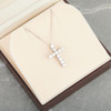 Second Hand 18ct White Gold 1.65 Carat Diamond Cross Pendant and Chain