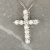 Second Hand 18ct White Gold 1.65 Carat Diamond Cross Pendant and Chain