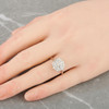 Second Hand 18ct White Gold 1 Carat Diamond Cluster Ring