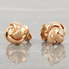 Second Hand 9ct Gold Twisted Dome Diamond Stud Earrings