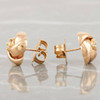 Second Hand 9ct Gold Twisted Dome Diamond Stud Earrings