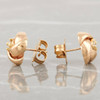 Second Hand 9ct Gold Twisted Dome Diamond Stud Earrings