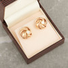 Second Hand 9ct Gold Twisted Dome Diamond Stud Earrings