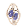 Second Hand 9ct Gold Iolite & Diamond Pendant