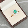 Second Hand 18ct Gold 1.50 Carat Emerald and Diamond Cluster Ring