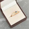 Second Hand 14ct Gold Sapphire and Diamond Band Ring