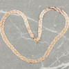 Second Hand 9ct 3 Colour Gold 18” Triple Herringbone Chain Necklace 