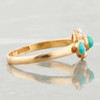 Antique 18ct Gold Turquoise and Seed Pearl Dress Ring