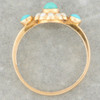 Antique 18ct Gold Turquoise and Seed Pearl Dress Ring