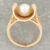 Vintage 1950s Pearl in Oyster Shell Cocktail Ring