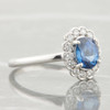 Second Hand 18ct White Gold 1.40 Carat Sapphire and Diamond Cluster Ring