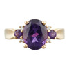 Second Hand 9ct Gold Amethyst and Diamond Dress Ring
