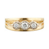 Second Hand 18ct Gold 3 Stone Diamond Openwork Ring 