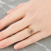 Antique Edwardian 18ct Gold Amethyst and Pearl Heart Ring