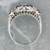 Second Hand 14ct White Gold Sapphire & Diamond Wide Cluster Ring