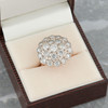 Second Hand 9ct Rose Gold 2.8 Carat Diamond Large Cluster Ring