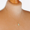 Second Hand 9ct Gold Jade & Diamond Pendant and Chain