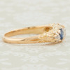 Antique 18ct Gold Sapphire and Diamond Five Stone Half Hoop Ring