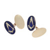 Second Hand 9ct Gold & Enamel Masonic Cufflinks