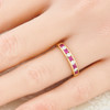Second Hand 18ct Gold Ruby & Diamond Eternity Ring – Channel Set