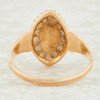 Antique 18ct Gold Turquoise and Pearl Marquise Ring