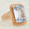 Second Hand 9ct Gold Large Blue Spinel Dress Ring