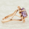 Second Hand 9ct Gold Amethyst Floral Dress Ring