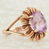 Second Hand 9ct Gold Amethyst Floral Dress Ring